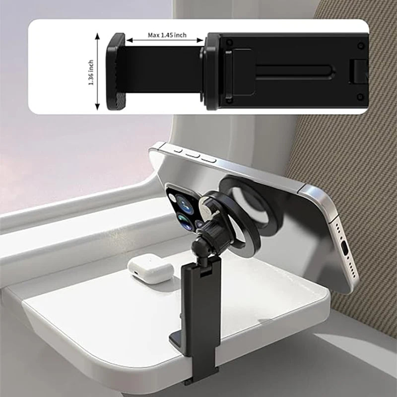 Phone Holder for Magsafe Airplane Travel Pocket Size Phone Mount for Iphone 16 15 14 13 12 Series & Magsafe Case
