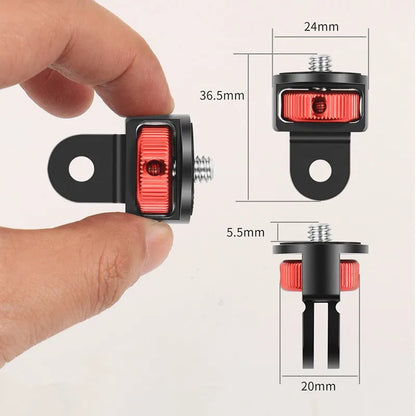 1/4 Inch Screw Tripod Adapter 360 Rotating Mount Holder for Go Pro 13 12 11 10 9 8 Insta360 One X2 X3 X4 DJI Camera Accessories