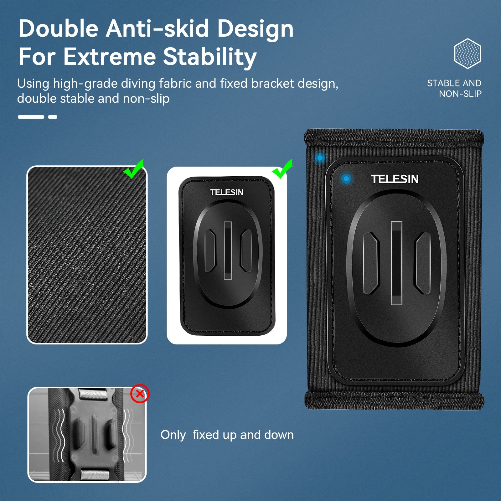 TELESIN 360° Rotation Backpack Strap Mount for  Hero 13 12 11 10 9 8 7 6 5 Insta360 SJCAM EKEN DJI Osmo Action Accessories