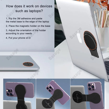 Detachable Magnetic Phone Holder for Laptop/Continuity Camera/Tripod/Desk MagSafe