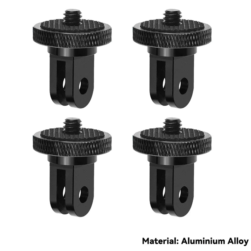 1/4 Inch Screw Tripod Adapter 360 Rotating Mount Holder for Go Pro 13 12 11 10 9 8 Insta360 One X2 X3 X4 DJI Camera Accessories
