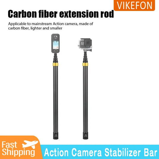 Carbon Fiber Invisible Extended Edition Selfie Stick for Insta360 X3 GO3 Action 4 Accessories 300CM for DJI Gopro Selfie Stick