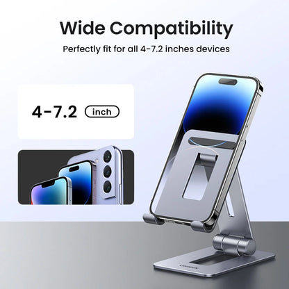 Phone Holder Stand Aluminum Mobile Phone Stand for Iphone 16 15 14, Samsung Phones