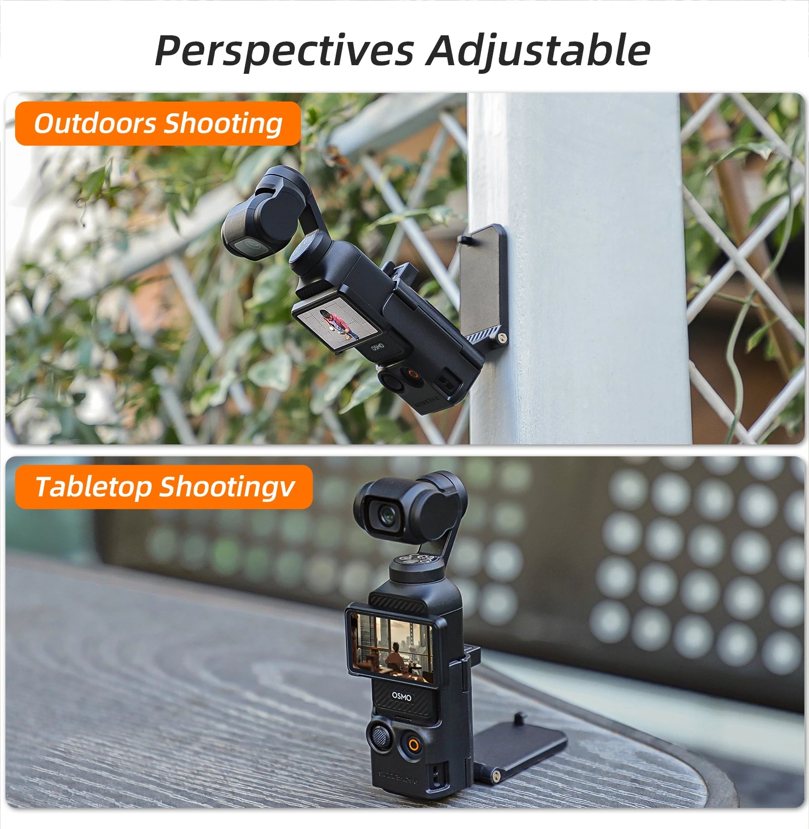 Magnetic Mount for  OSMO POCKET 3 Clip Holder Mount Cycling/V-Log/Tabletop Action for  Pocket 3 Camera Accessories